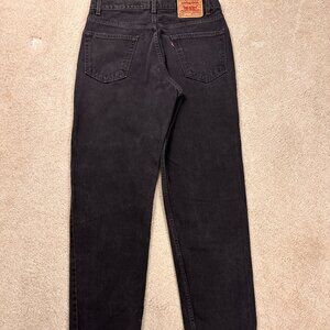 Vintage Levis 550 Denim Jeans 90s 34 x 32 Black Relaxed Fit Made in the USA